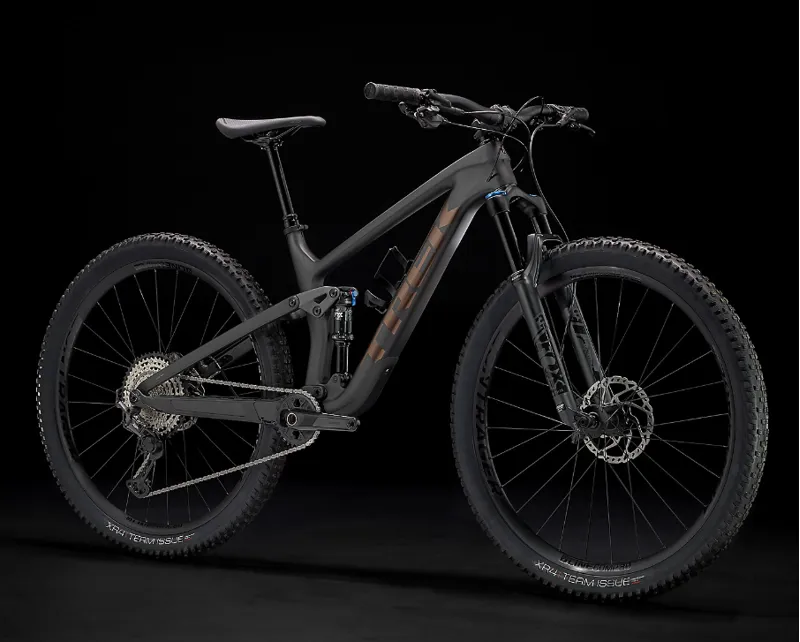 Trek Top Fuel 9.7 Full Suspension Mountain Bike 2024 in Raw Carbon-8